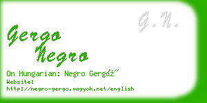 gergo negro business card